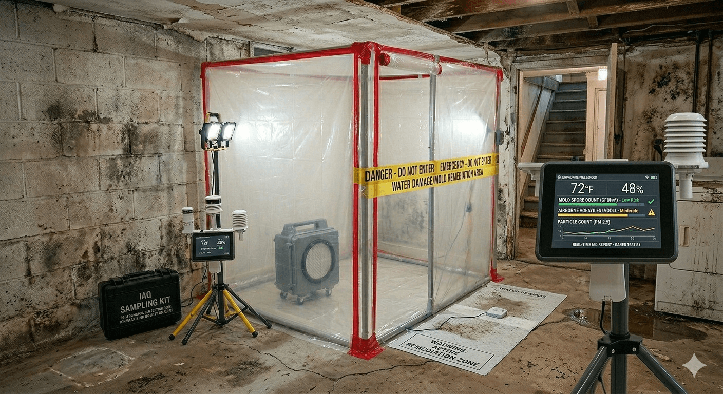 Indoor air quality testing equipment for mold inspection services